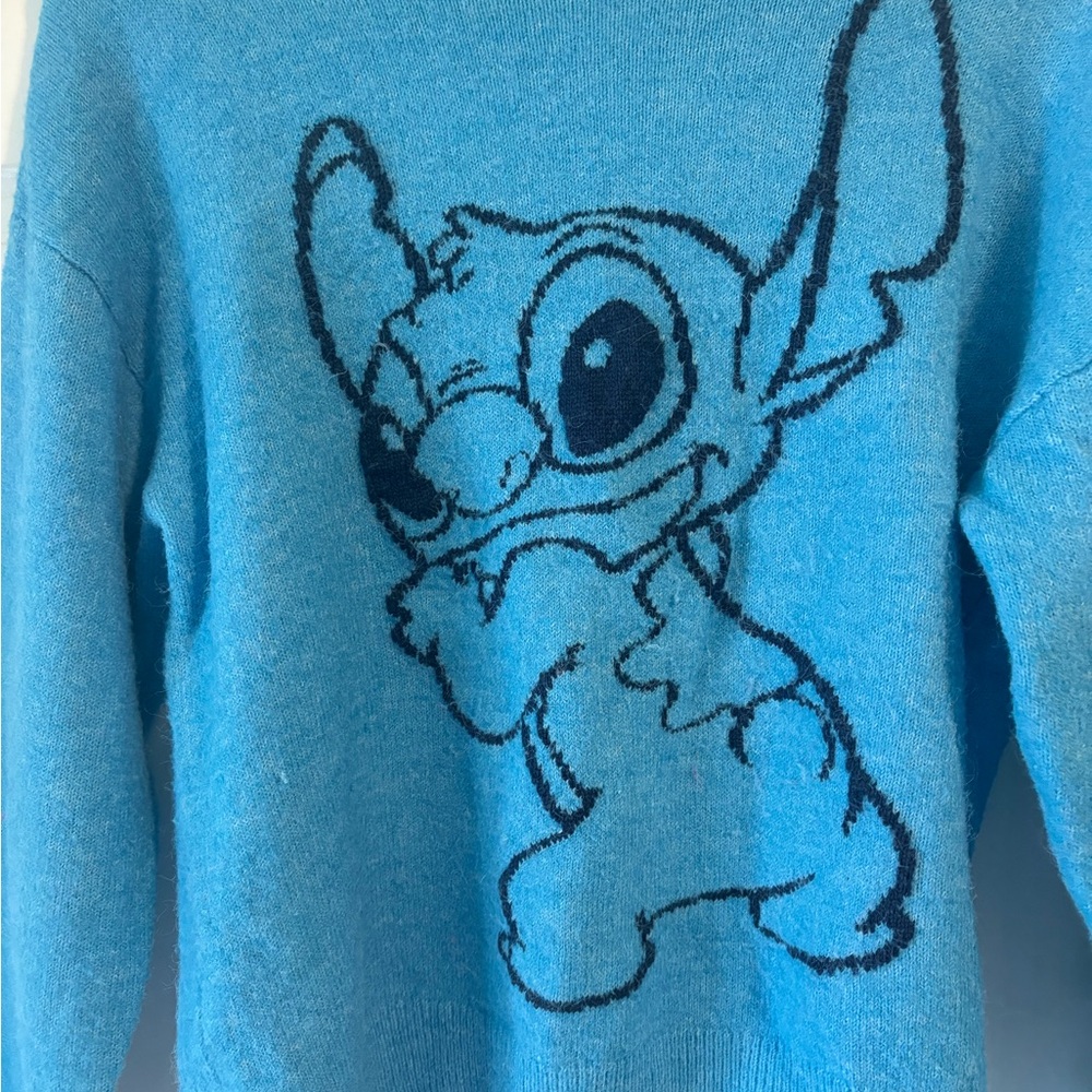 Blue Stitch Cartoon Character Design Sweater from Primark